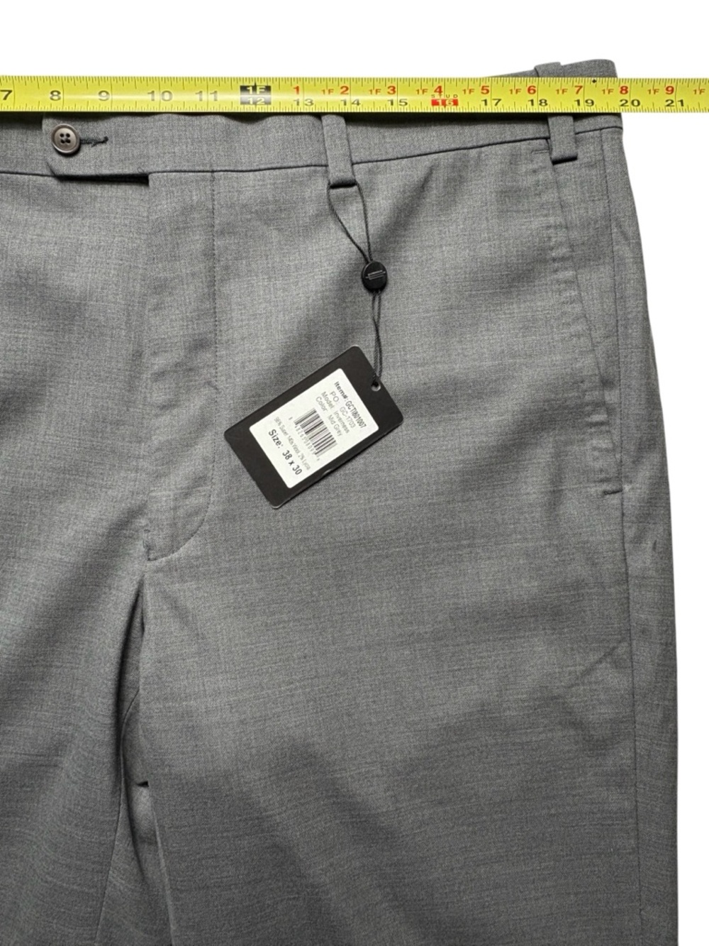 NEW Carnoustie Aristo Eighteen Inverness Dress Pants 38x30 Gray Wool Performance - Picture 4 of 11